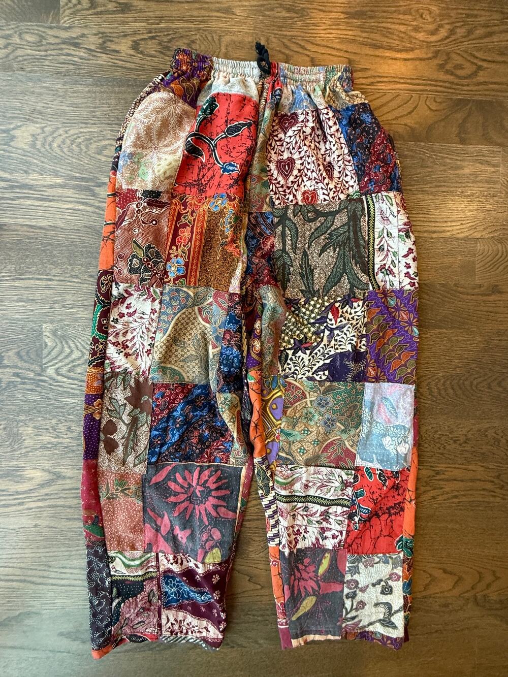 Jaded Gypsy Patchwork Pants Elastic L XL amazing fall colors